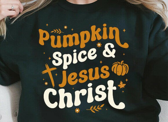 Christian Fall PNG: Pumpkin Spice Jesus Graphics