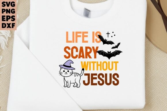 Christian Halloween PNG: Life is Scary Graphics & T-Shirt Designs