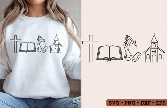 Christian SVG PNG Pray Faith Jesus Graphics & T-Shirt Designs