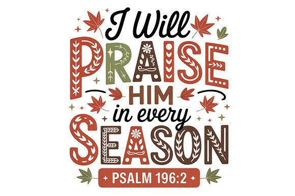 Fall Christian PNG, Thanksgiving PNG Graphics for T-Shirt Designs