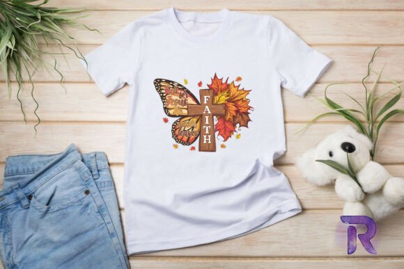 Fall Jesus He Never Leaves PNG Graphics for T-Shirt Designs