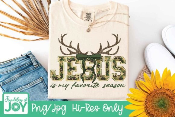Jesus Is My Favorite Season PNG Graphics for T-Shirt Designs