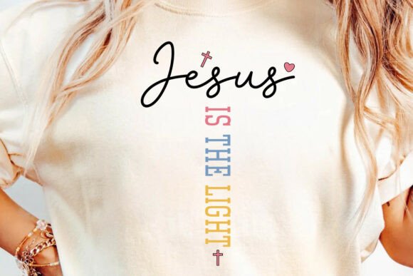 Jesus Is the Light Shirt SVG: Graphics for Faith-Based T-Shirt Designs