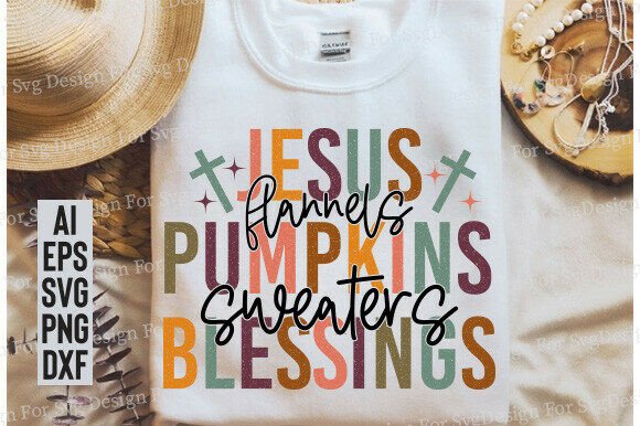 Jesus Pumpkins Blessings PNG, Fall Chris