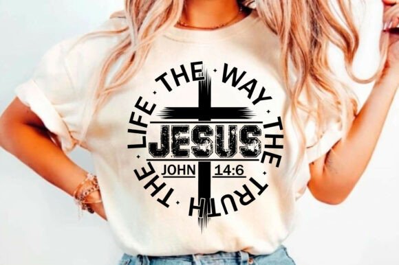 Jesus Way Truth Life PNG, Christian SVG