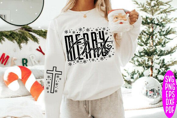 Merry Christmas Christian Shirt SVG: Graphics for T-Shirt Designs