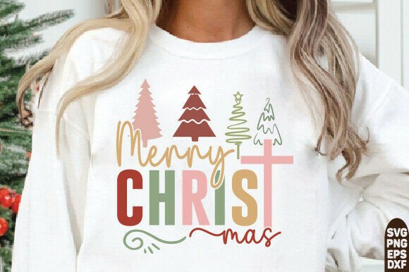 Merry Christmas SVG PNG, Christian Graphics