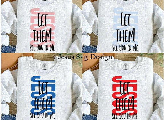 Retro God Jesus Let Them Graphics & T-Shirt Designs